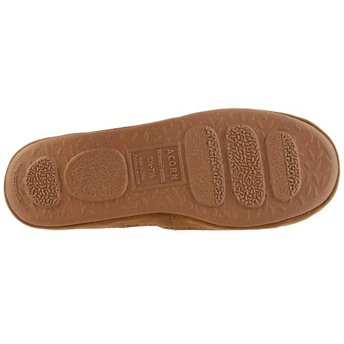 Acorn Women’s Moc Slippers - Textured Weatherproof Cozy, Ewe, Medium | A10080EWEWM