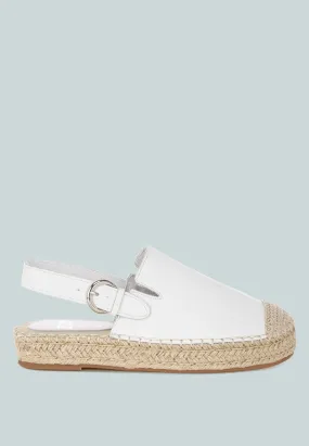 Azula Genuine Leather Espadrilles Sandals