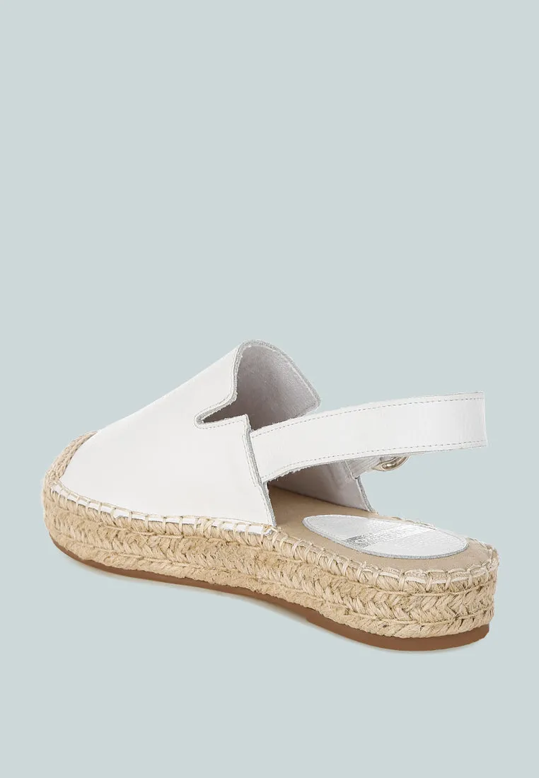Azula Genuine Leather Espadrilles Sandals