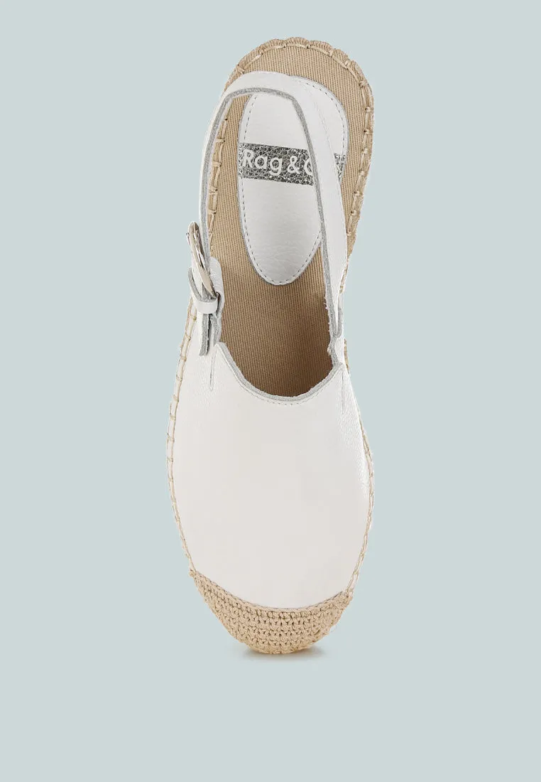 Azula Genuine Leather Espadrilles Sandals