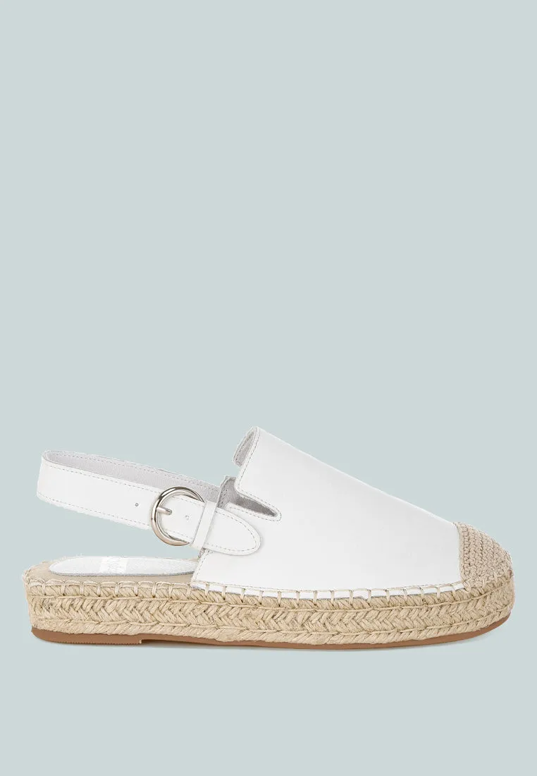 Azula Genuine Leather Espadrilles Sandals