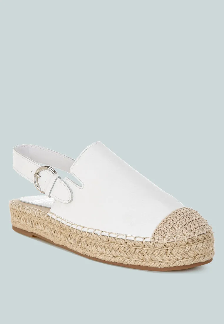 Azula Genuine Leather Espadrilles Sandals