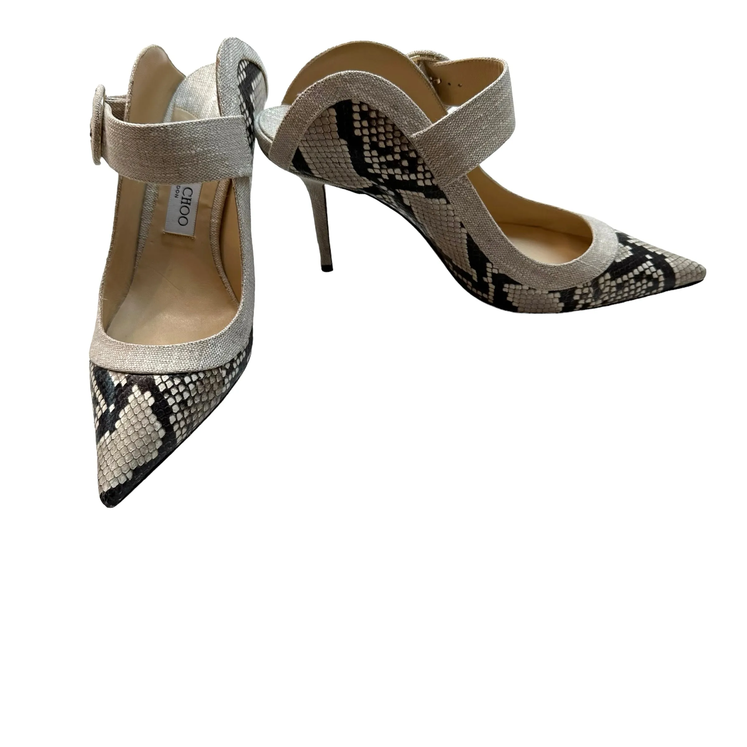 Beige & Python Heels - 11