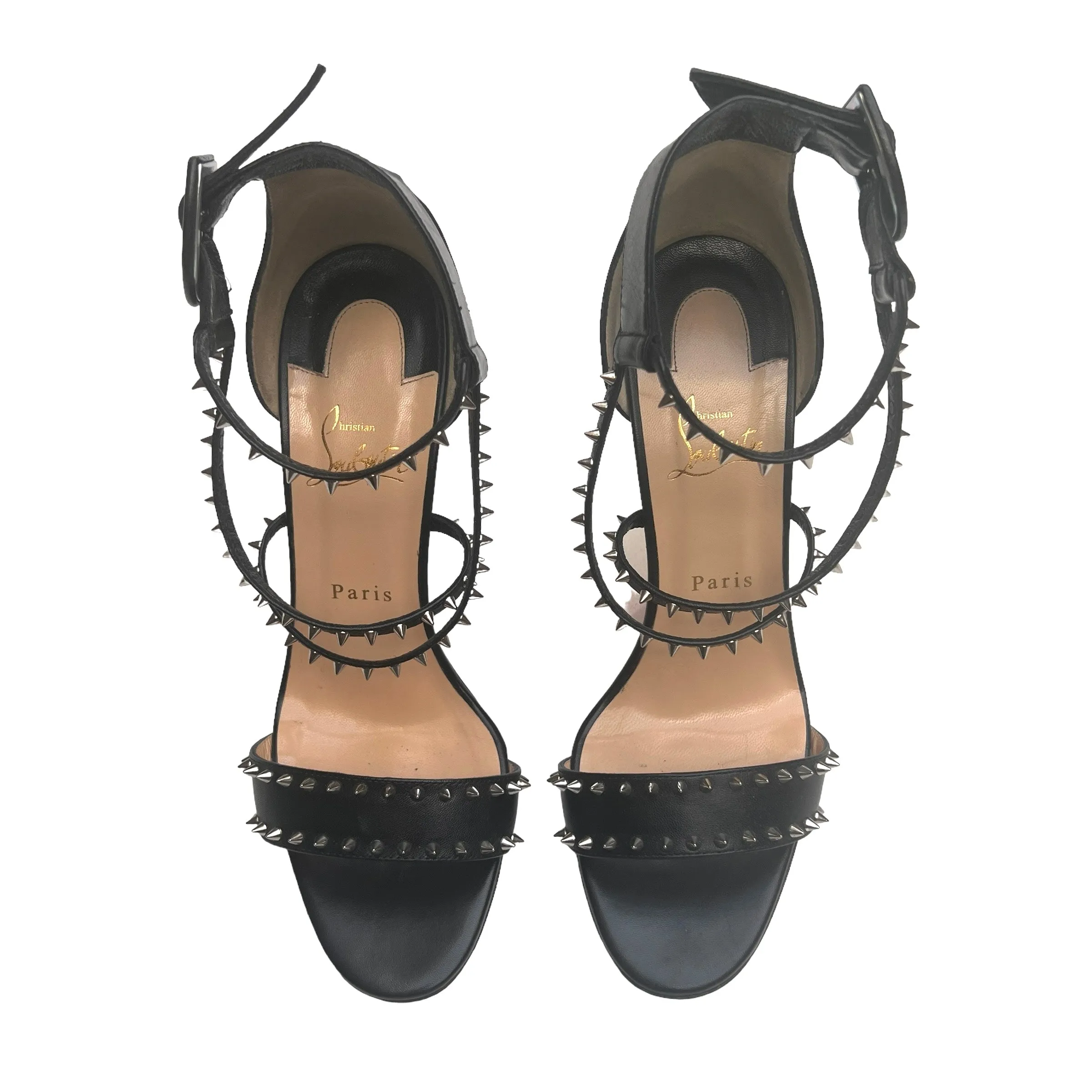 Black Heels with Silver Spikes - 10