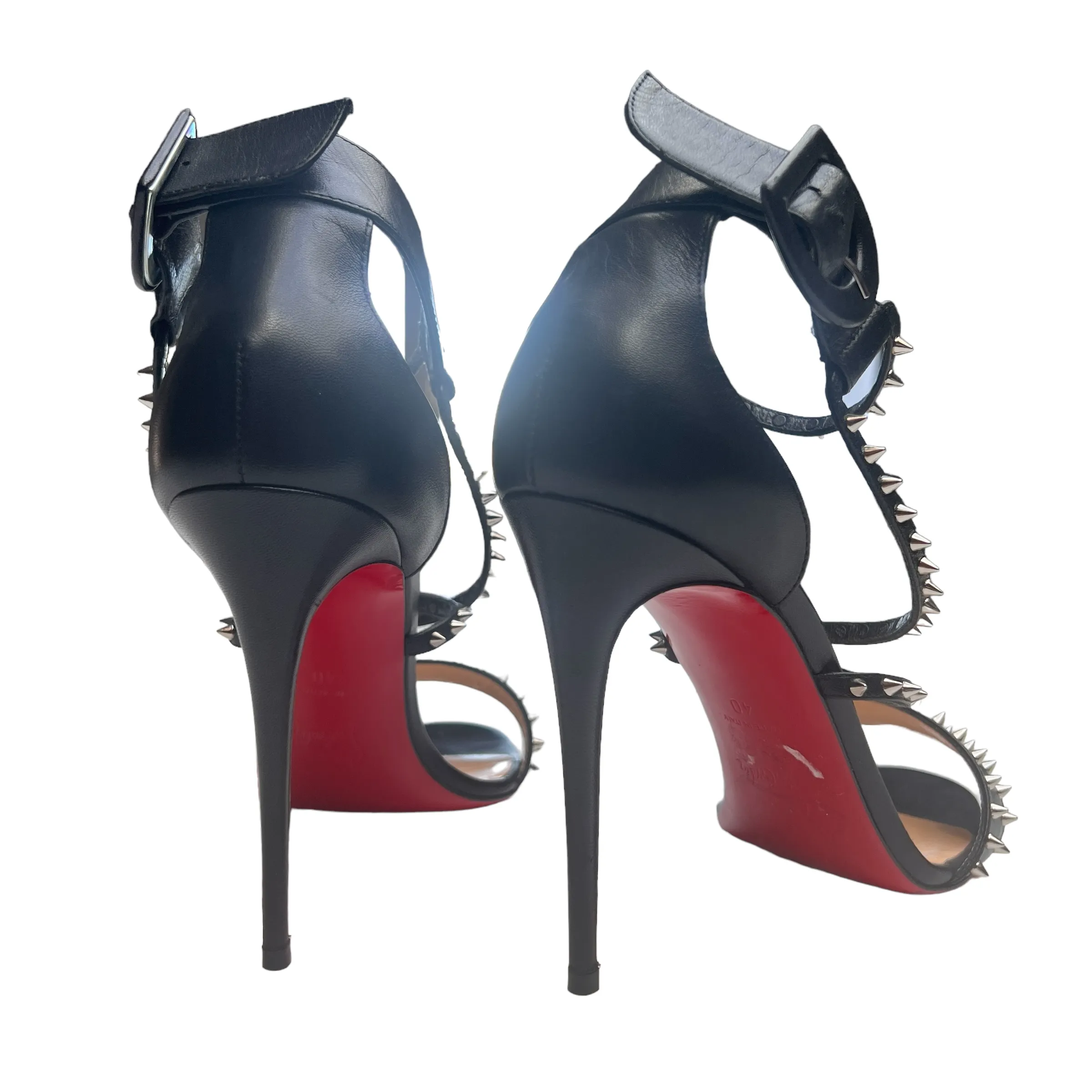 Black Heels with Silver Spikes - 10