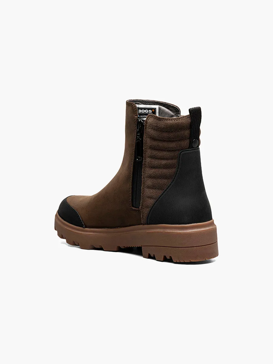 Bogs- Women's Holly Zip Leather ll Brown 73202-201