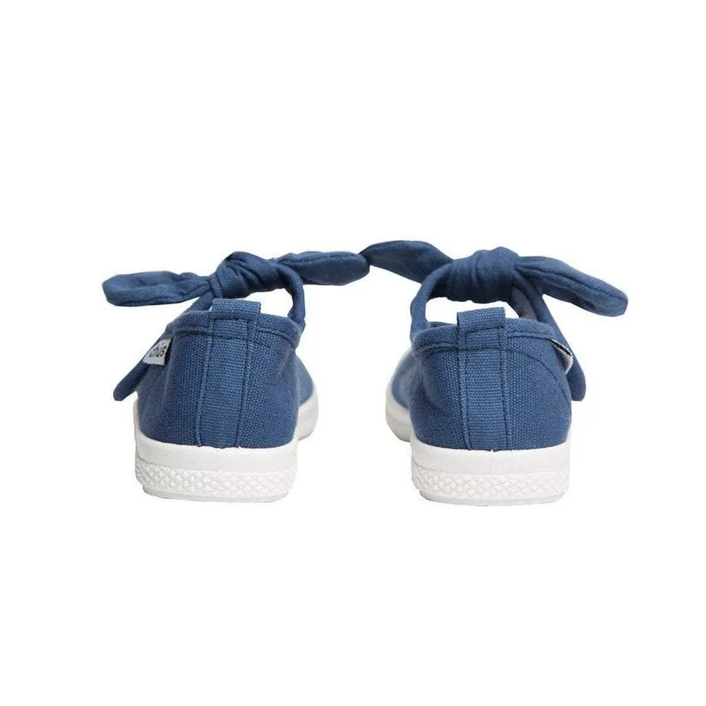 Chus Athena Girl's Bow Canvas Shoe Navy