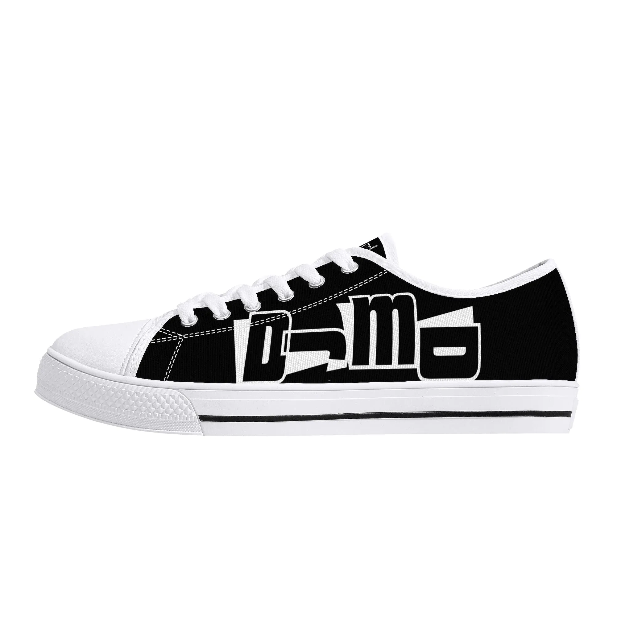 DJMD Womens Low Top Canvas Shoes - Customized Tongue