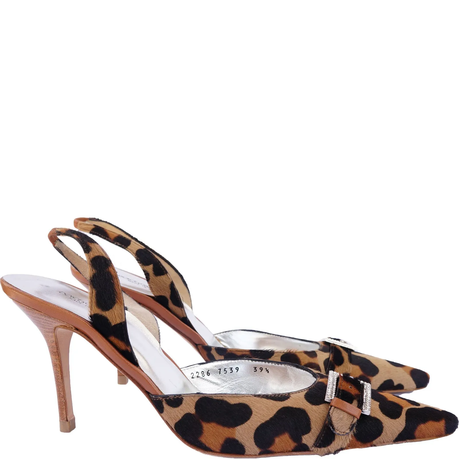 DOLCE & GABBANA PONYHAIR SLINGBACK PUMPS