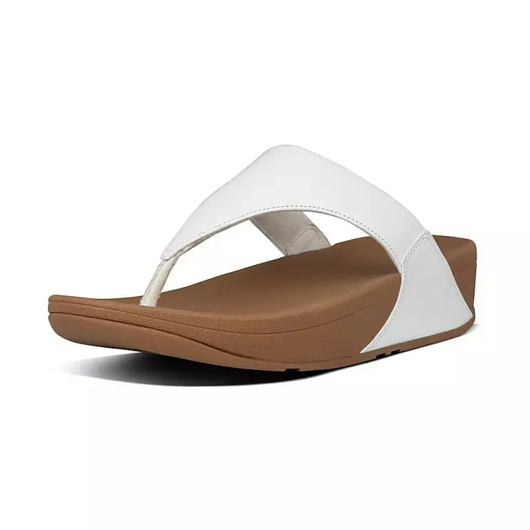 FitFlop Lulu Leather Toe Post White