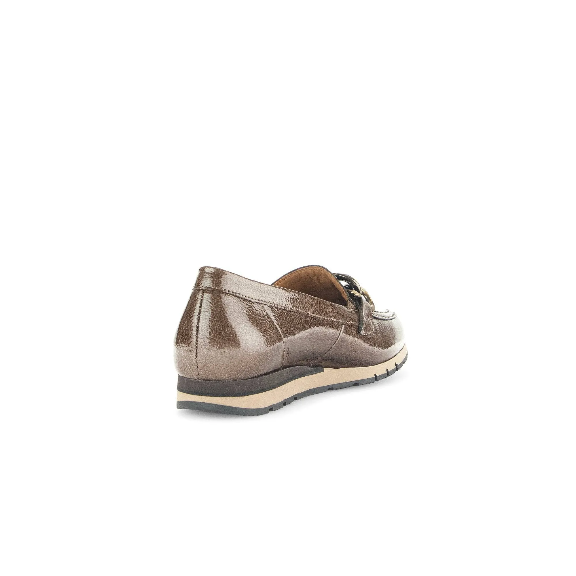Gabor Bea 52.415.81 Ladies Bronze Patent Leather Slip On Loafers