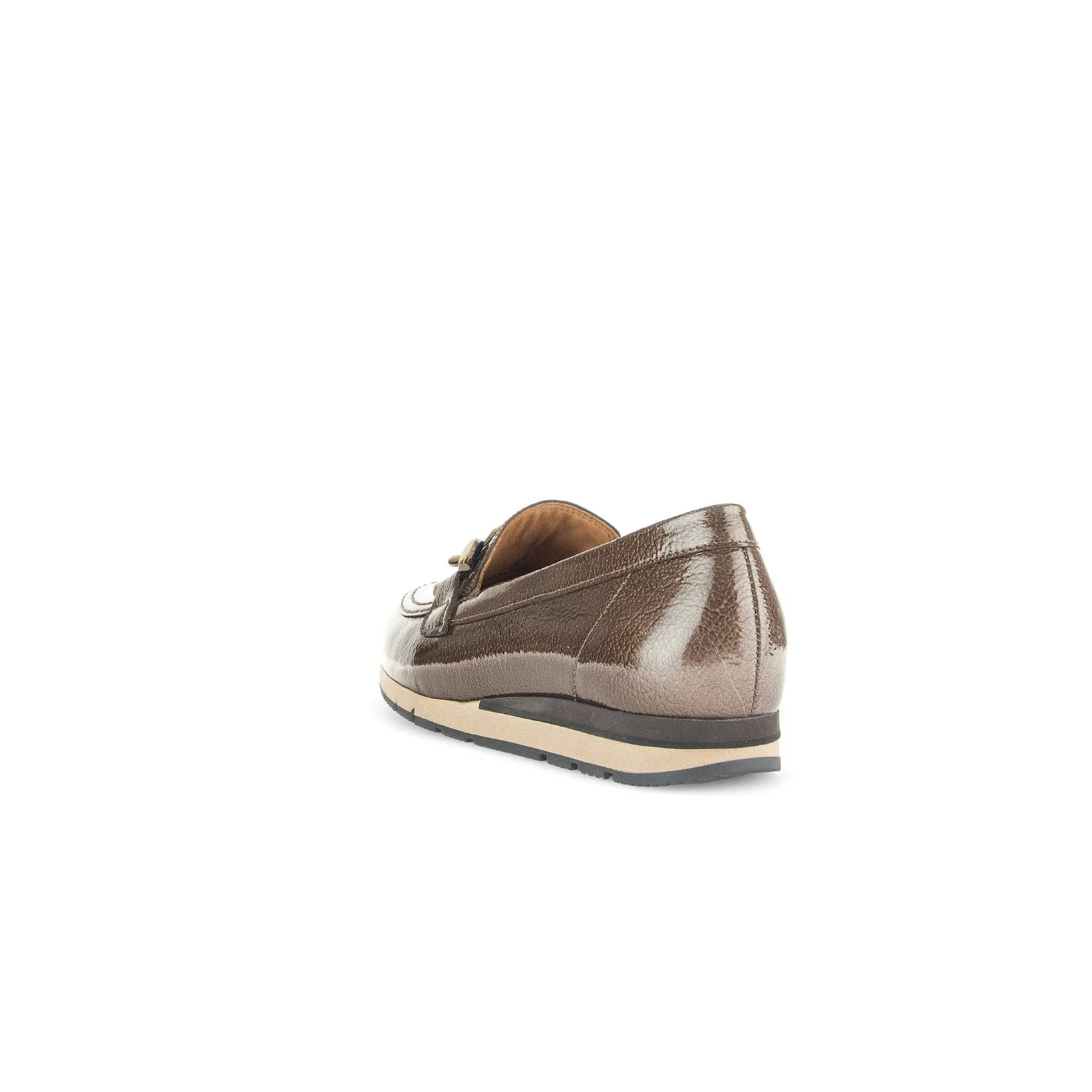 Gabor Bea 52.415.81 Ladies Bronze Patent Leather Slip On Loafers