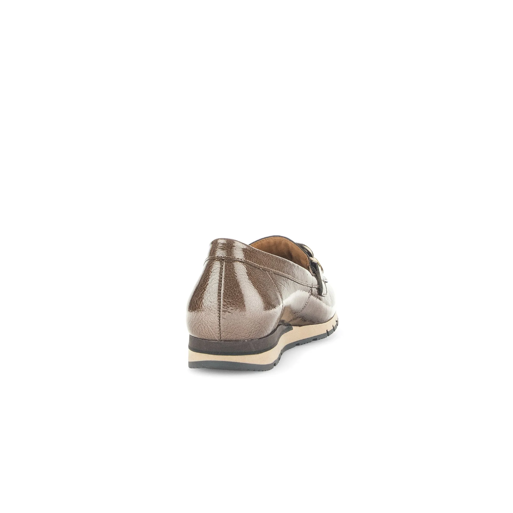 Gabor Bea 52.415.81 Ladies Bronze Patent Leather Slip On Loafers