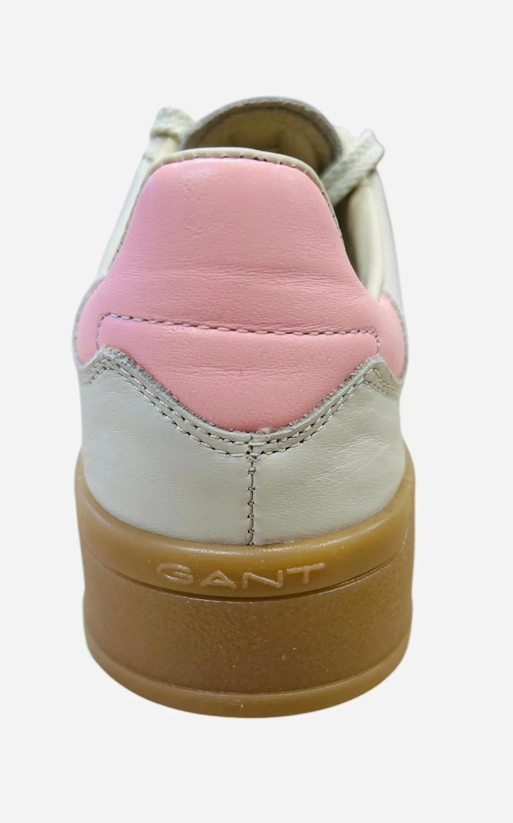 Gant beige leather & suede retro platform sneaker