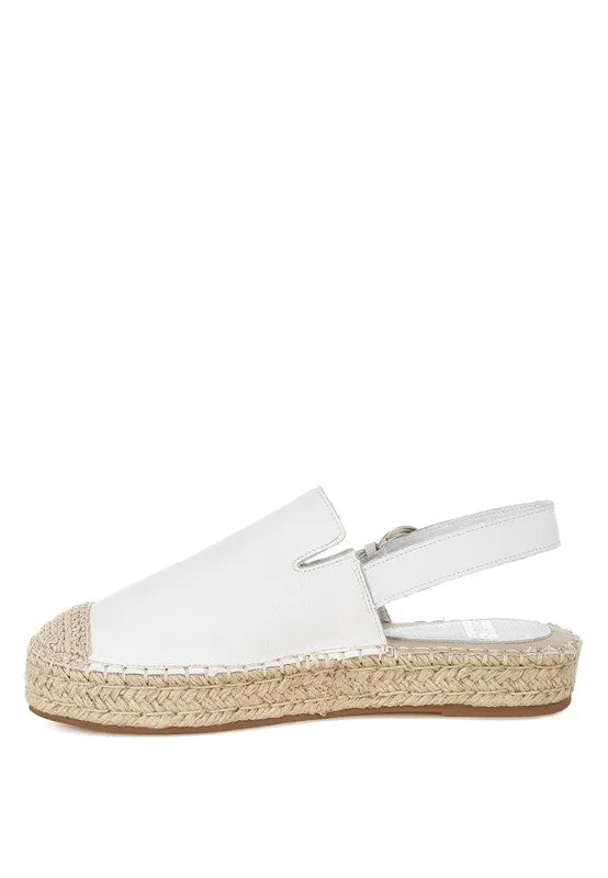 Genuine Leather Espadrilles