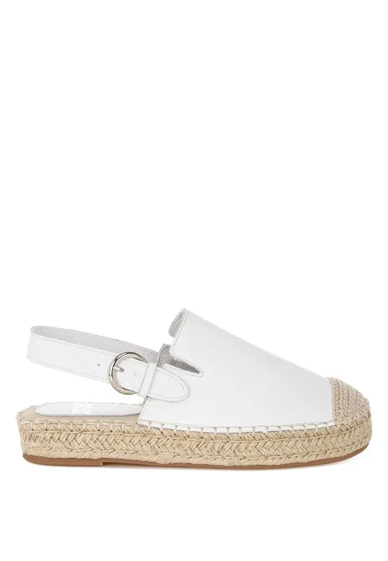 Genuine Leather Espadrilles