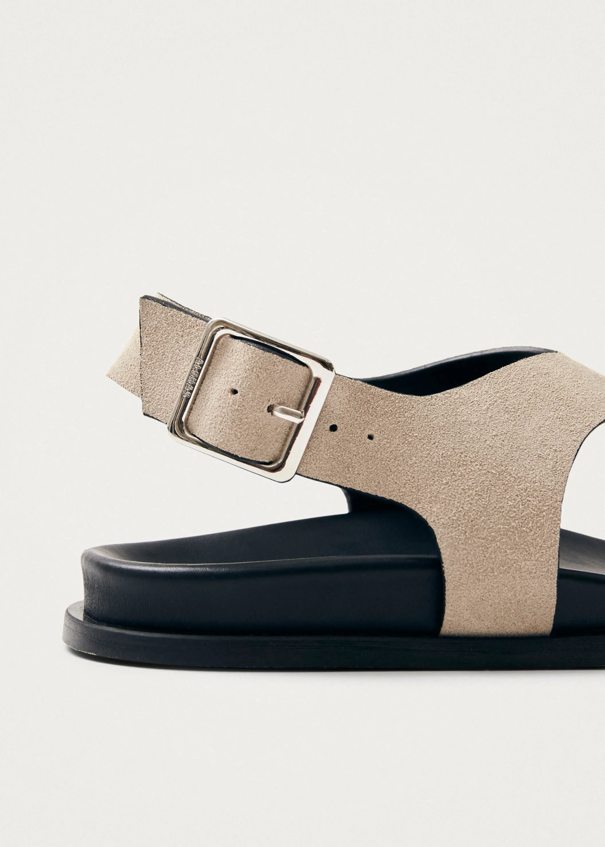 Harbor Suede Cream Leather Sandals