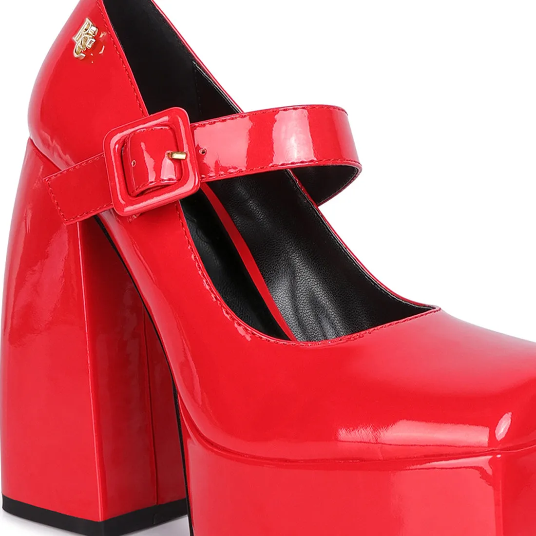 High Platform Heel Mary Jane Sandals
