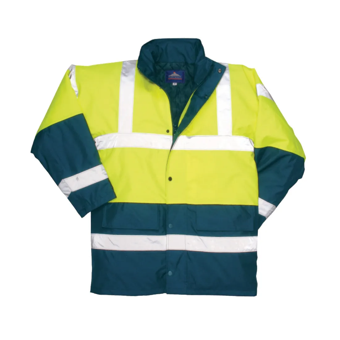 High Visibility - Two Tone Traffic Jacket - Yellow/Royal Blue - 3X