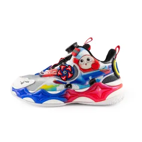 Kids' Sneakers with Rotating Buckle and Flywheel – H601 Red