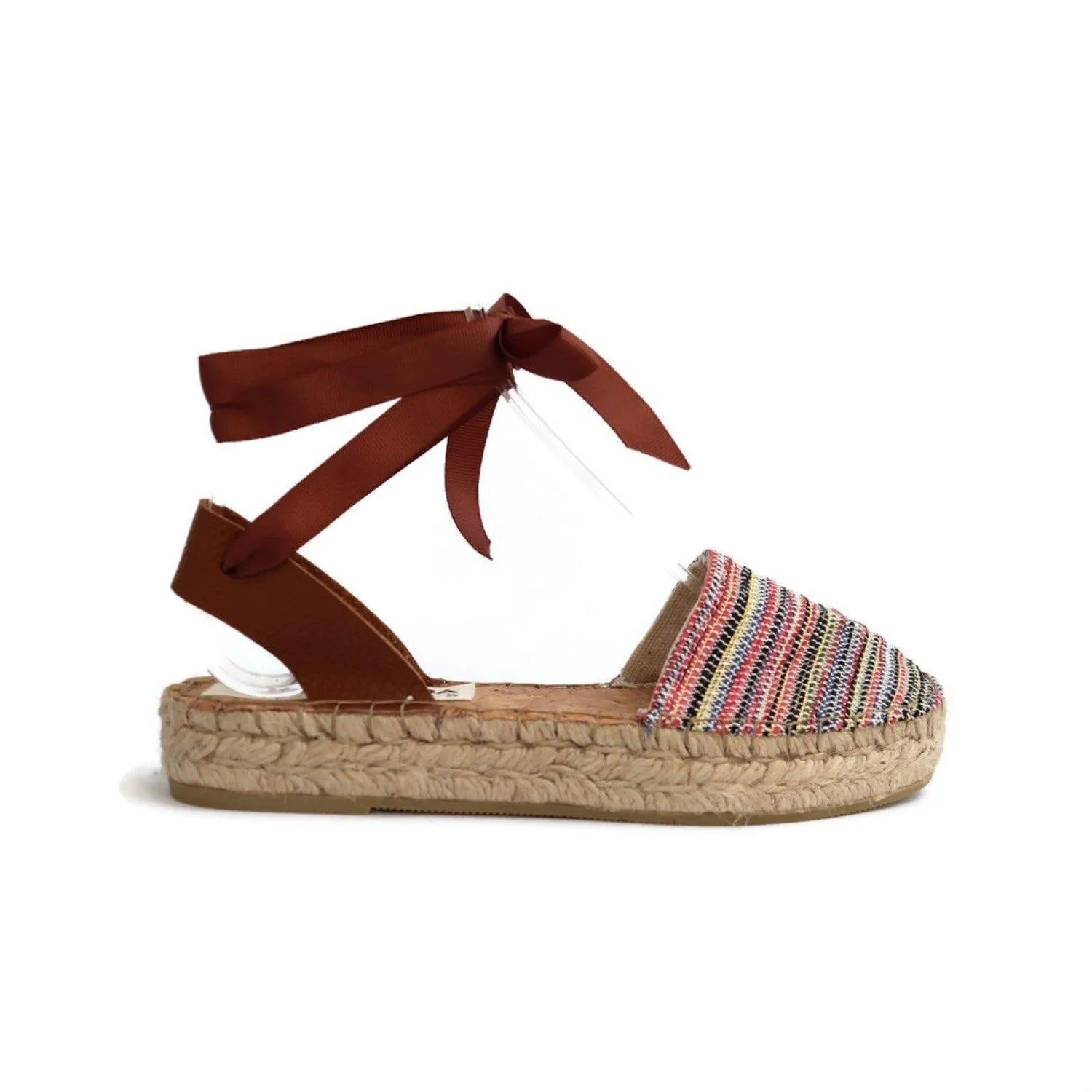 Loom Espadrilles - Pink Stripes - Double Sole