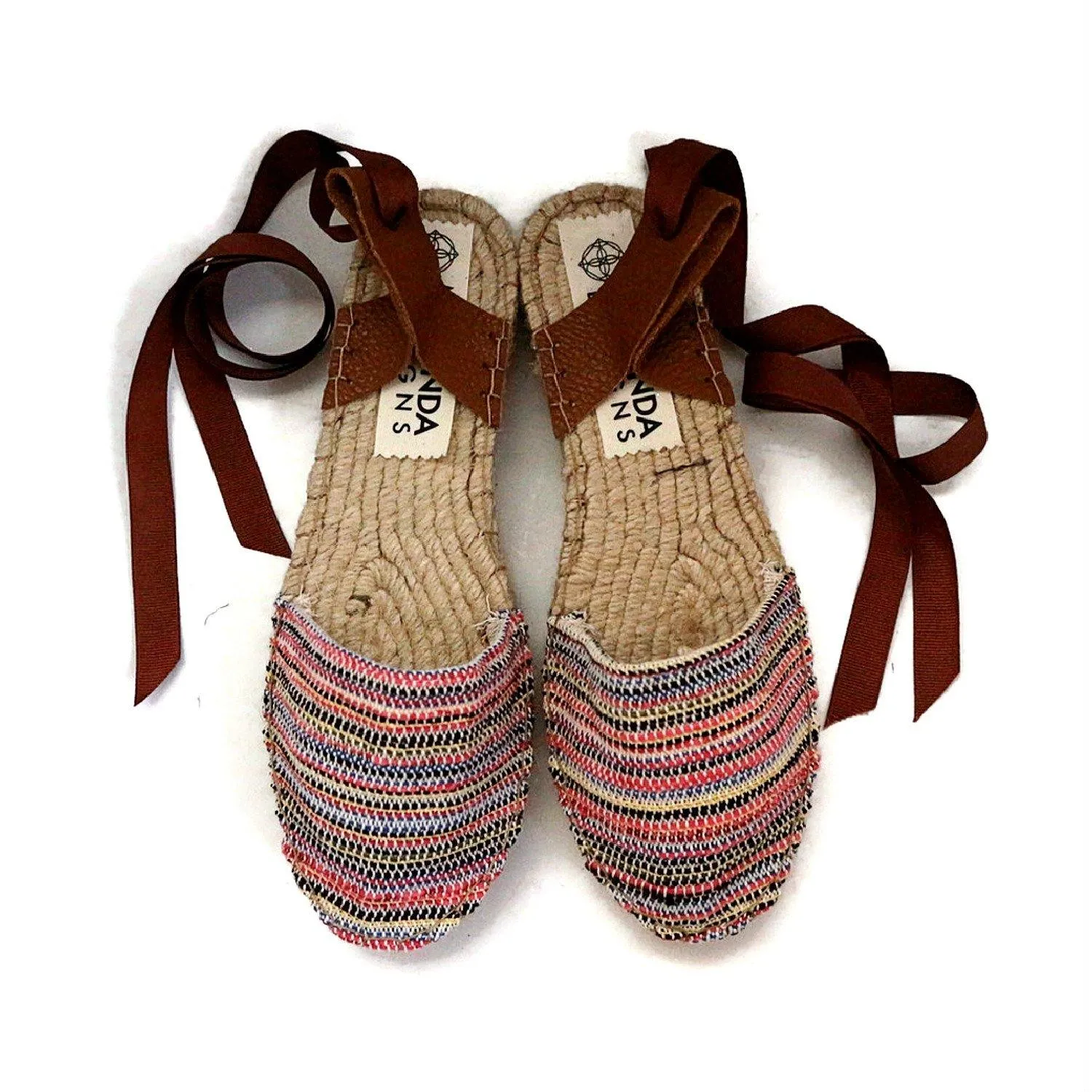Loom Espadrilles - Pink Stripes - Double Sole