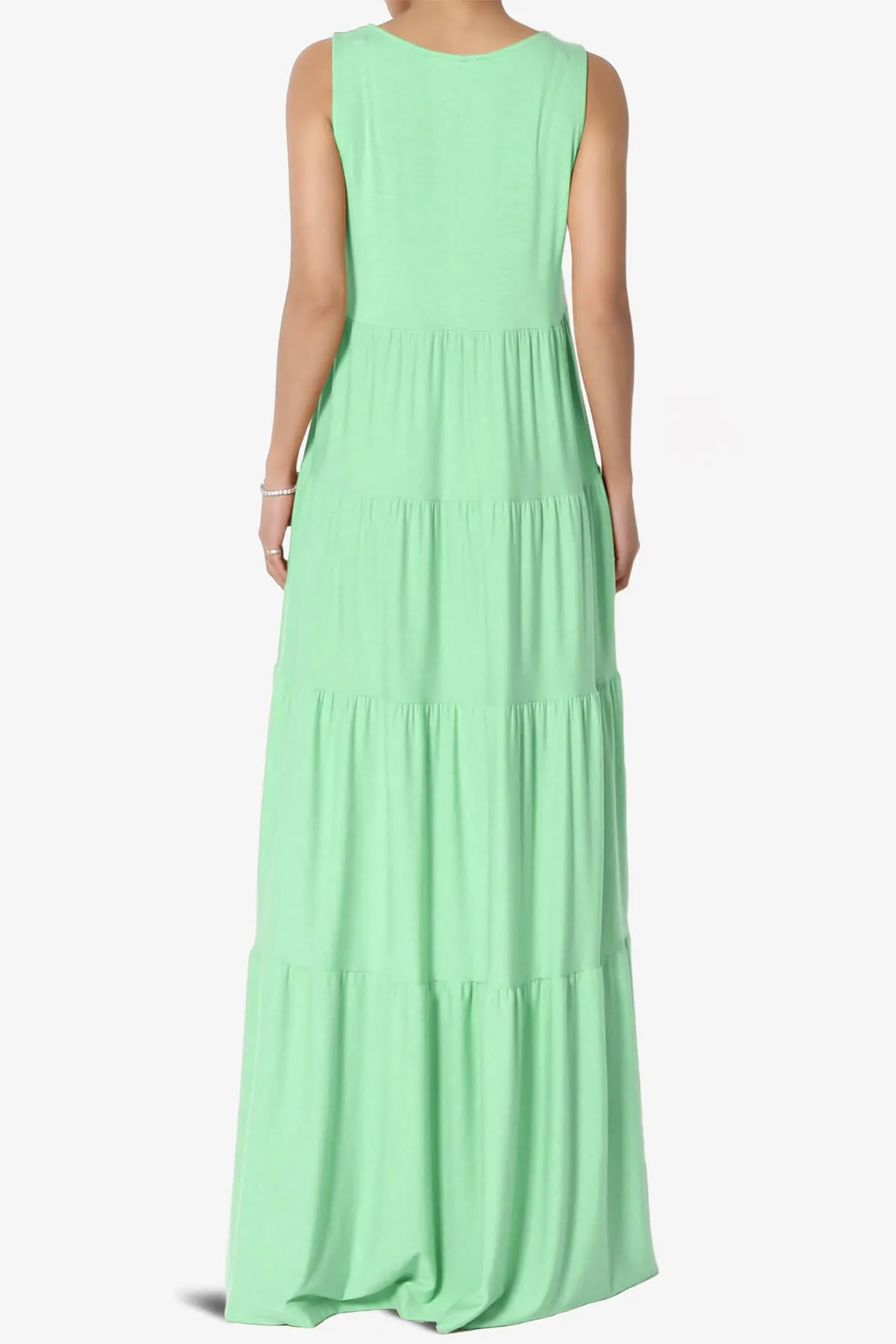Macie Sleeveless Tiered Long Maxi Dress