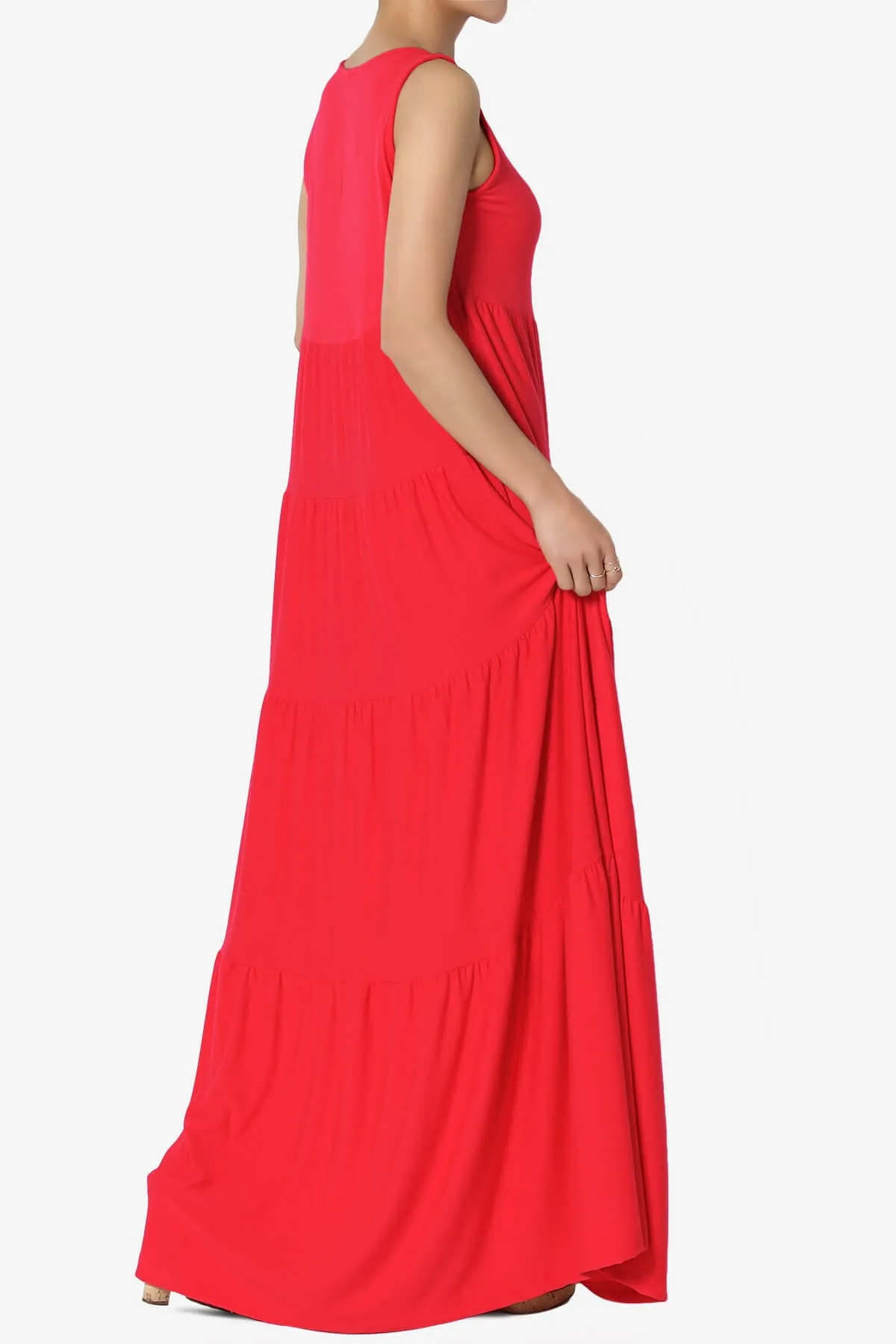Macie Sleeveless Tiered Long Maxi Dress