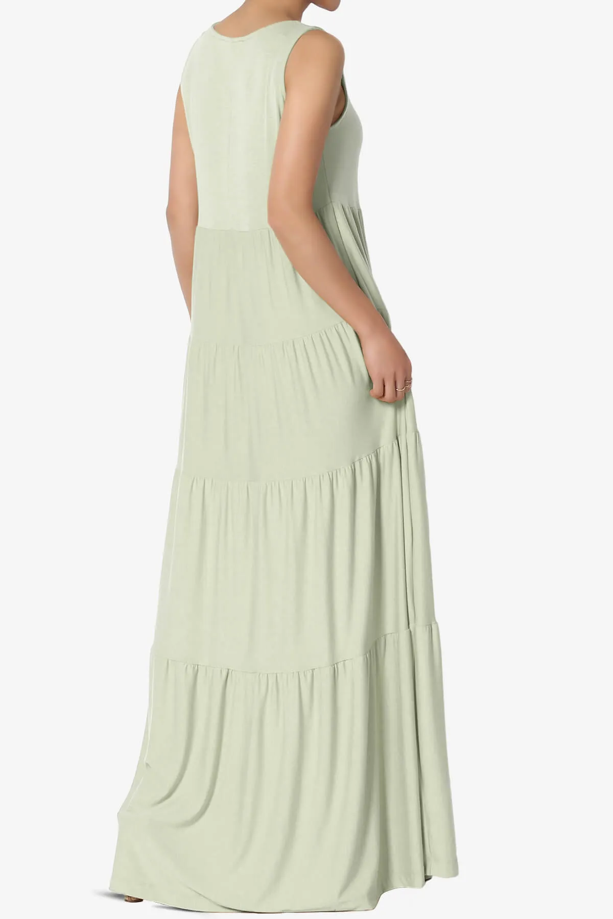 Macie Sleeveless Tiered Long Maxi Dress