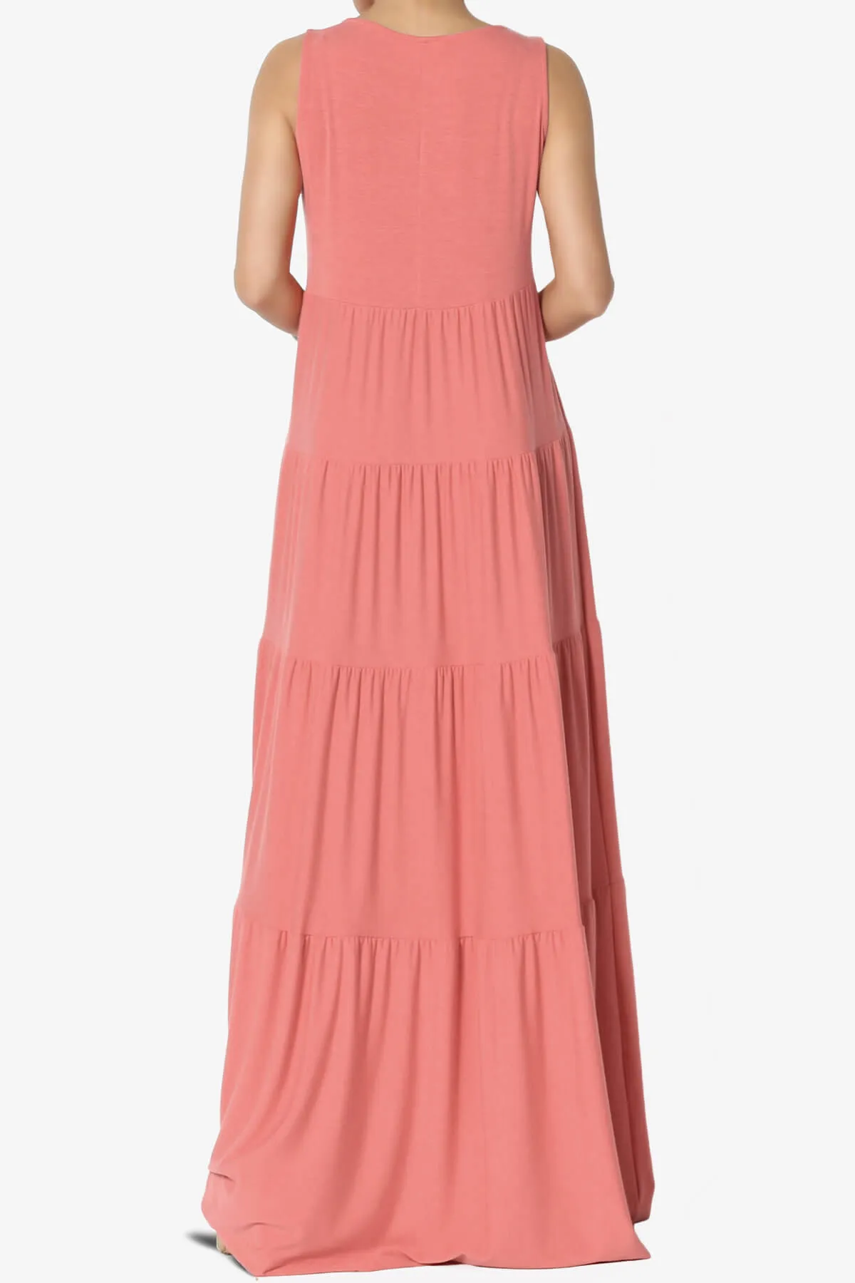 Macie Sleeveless Tiered Long Maxi Dress