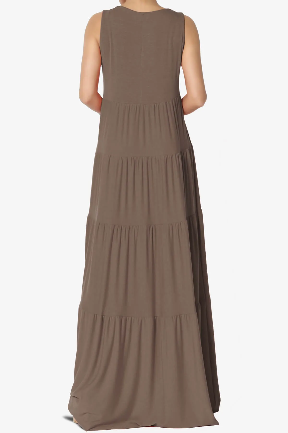 Macie Sleeveless Tiered Long Maxi Dress