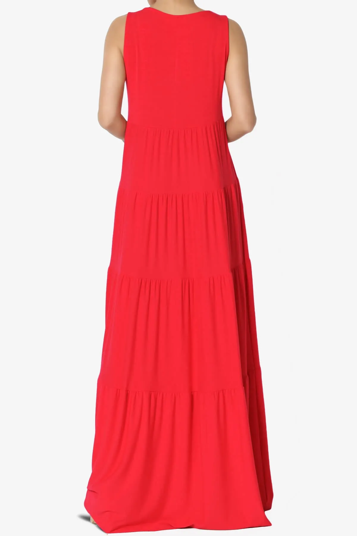 Macie Sleeveless Tiered Long Maxi Dress
