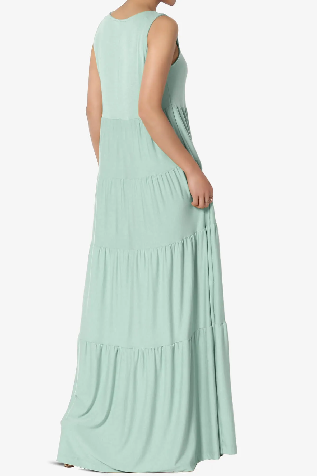 Macie Sleeveless Tiered Long Maxi Dress