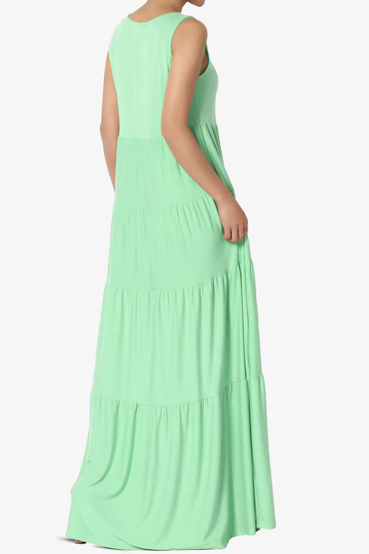 Macie Sleeveless Tiered Long Maxi Dress