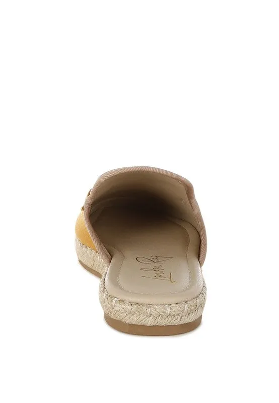 Nazaya Horsebit Detail Espadrilles Mules