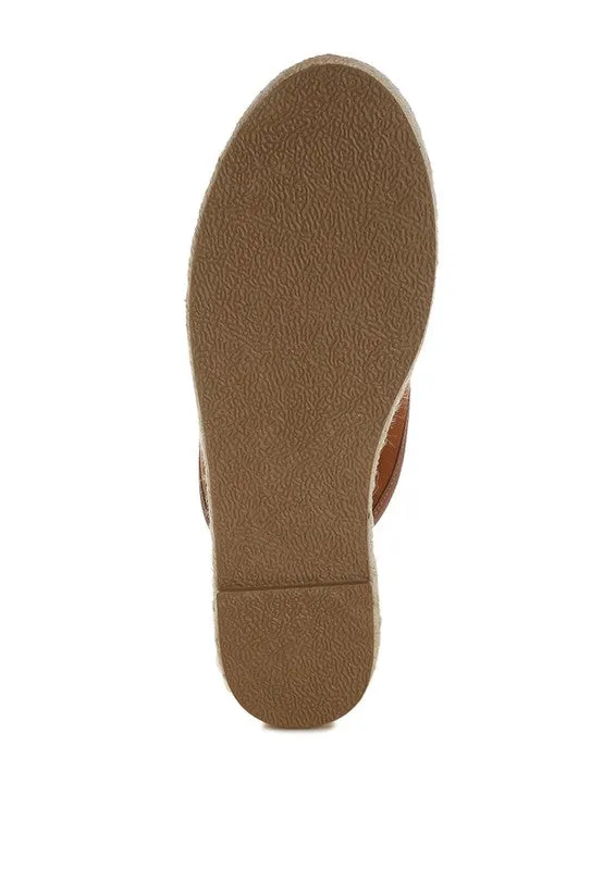 Nazaya Horsebit Detail Espadrilles Mules