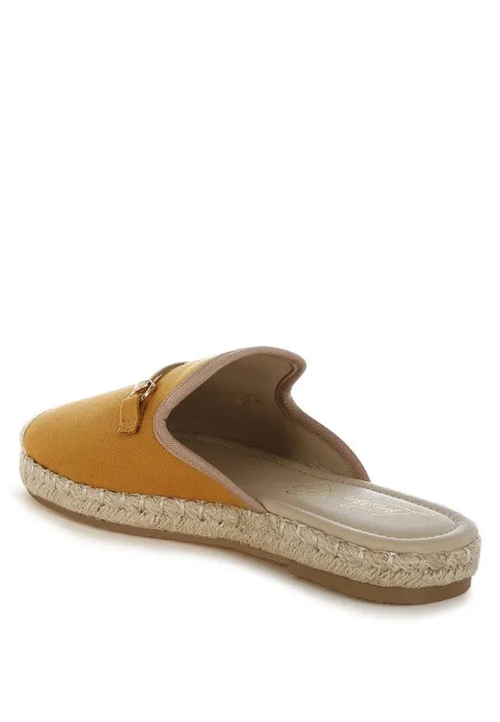 Nazaya Horsebit Detail Espadrilles Mules