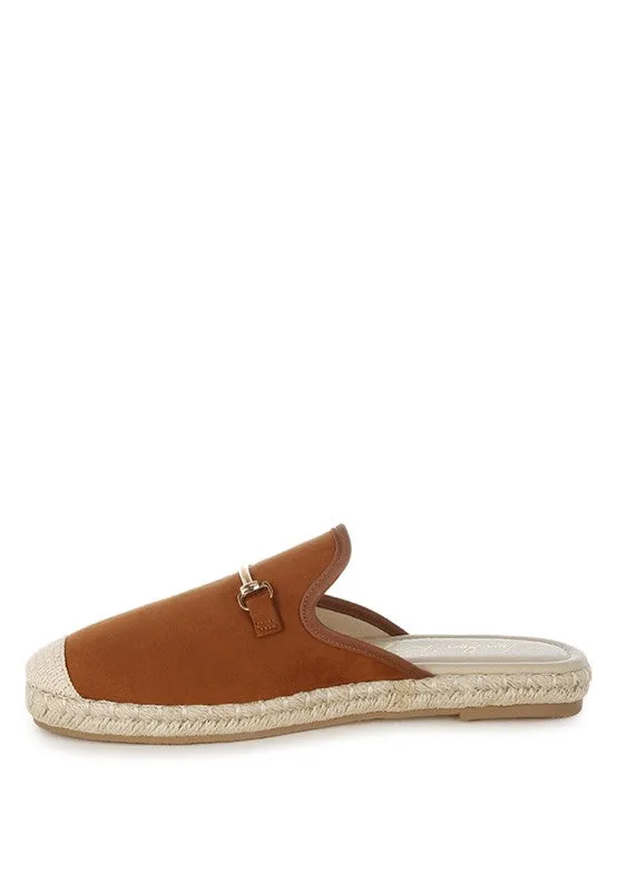 Nazaya Horsebit Detail Espadrilles Mules