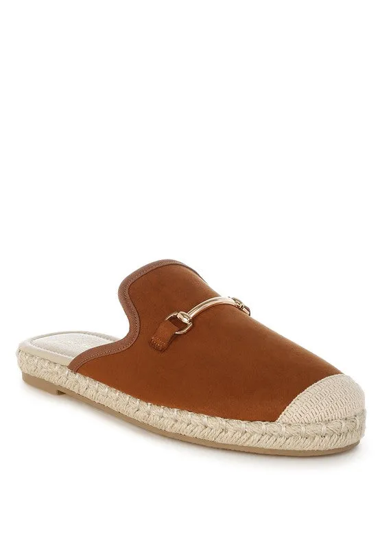 Nazaya Horsebit Detail Espadrilles Mules