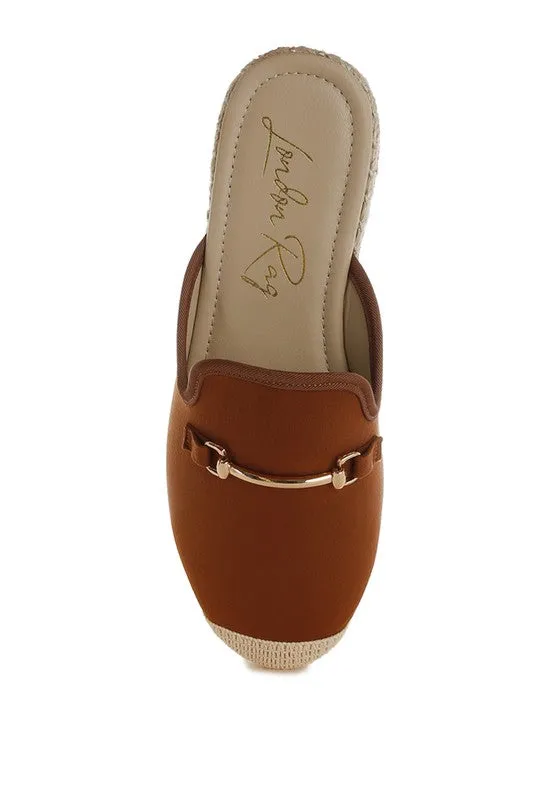 Nazaya Horsebit Detail Espadrilles Mules