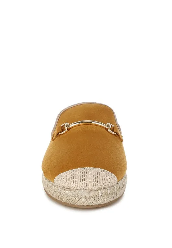 Nazaya Horsebit Detail Espadrilles Mules