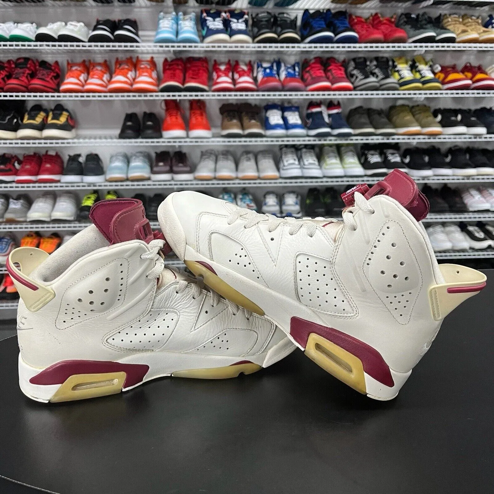 Nike Air Jordan 6 Retro Maroon 384664-116 Men's Size 8.5