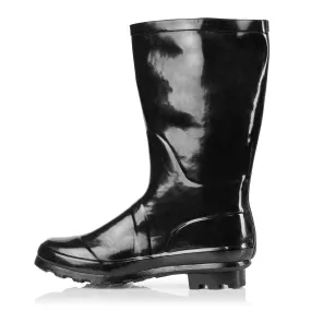 Norty Women Mid Calf 11 Rain Boot Black