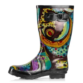Norty Women Mid Calf 11 Rain Boot Monet Print