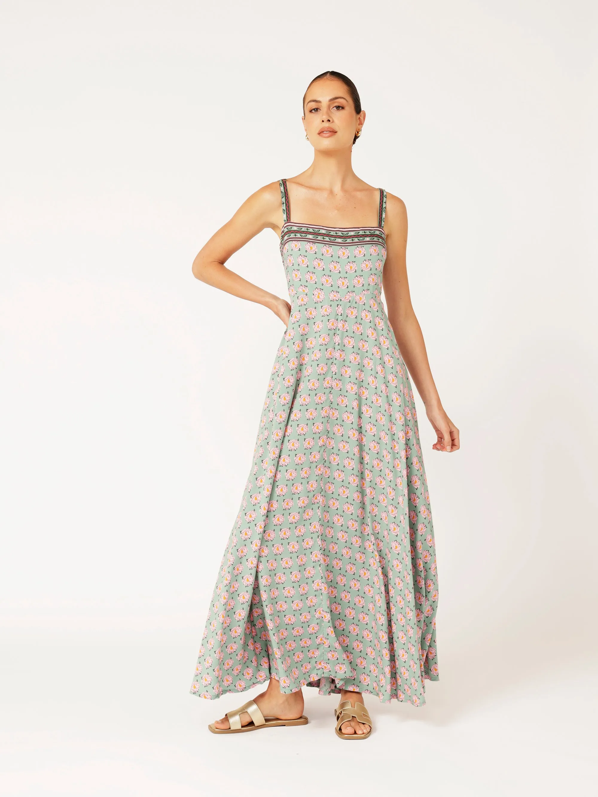 Positano Dress | Sage Peony