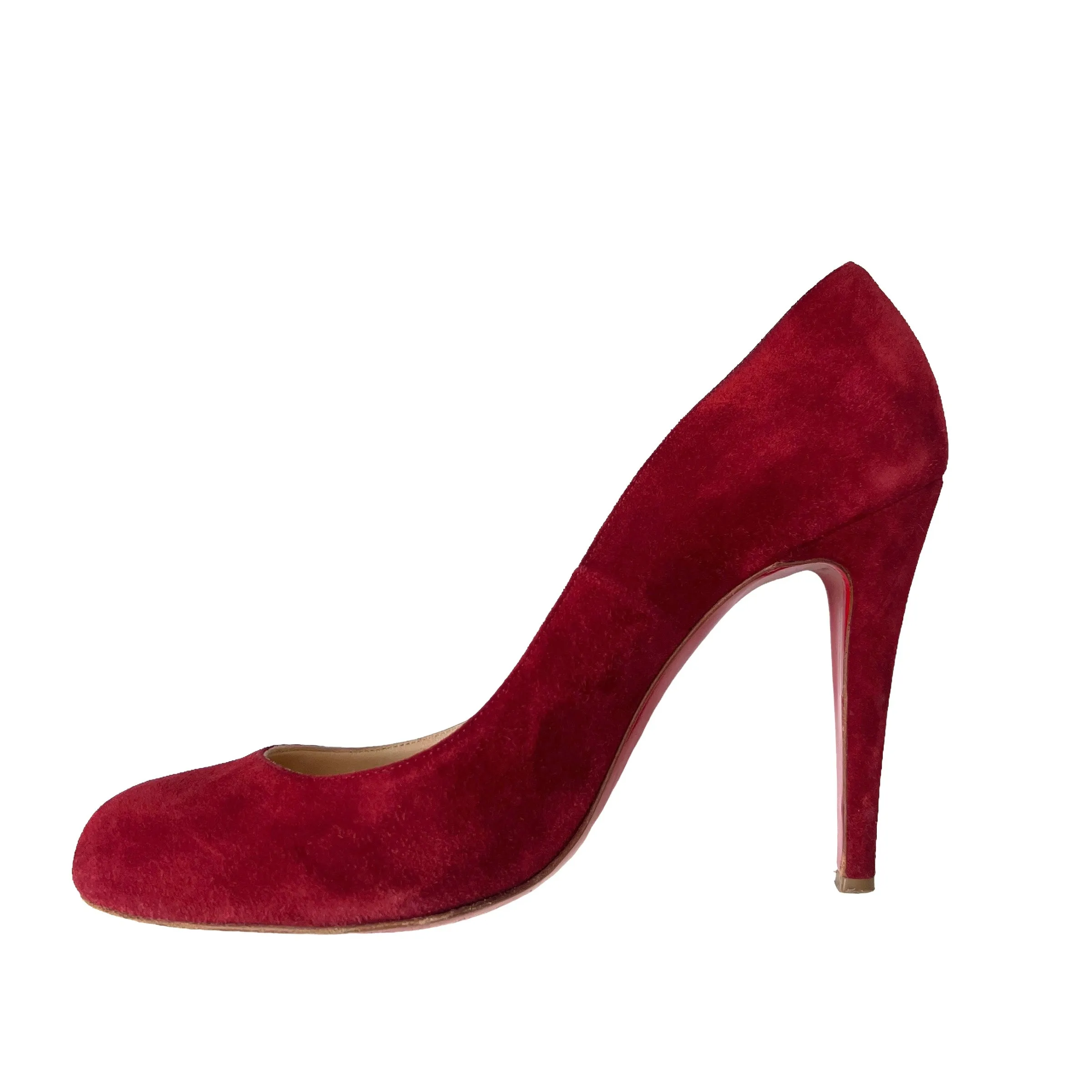Red Suede Heels - 8.5