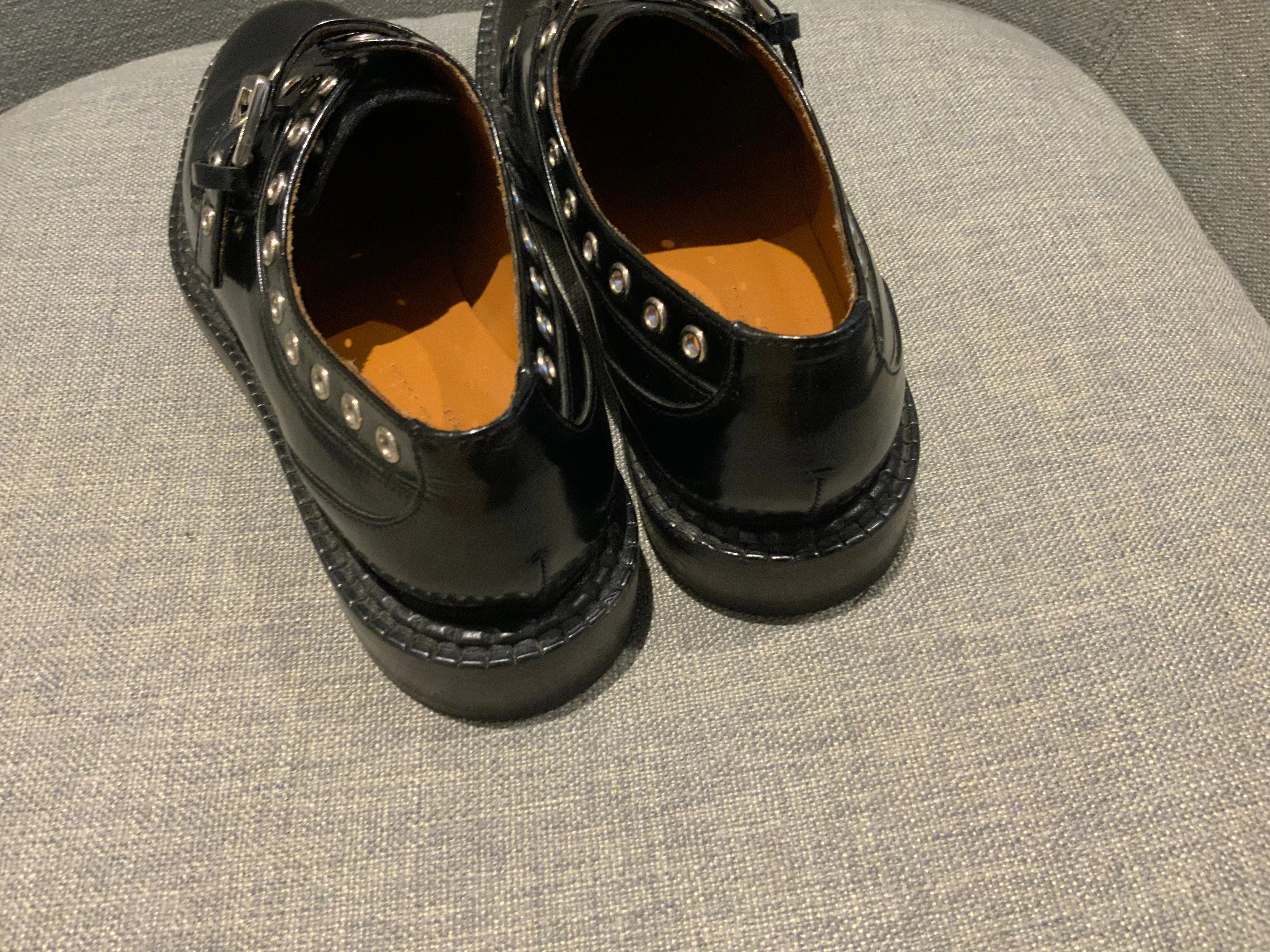 Robert Clergerie Black Patent Leather Eyelet Loafers Shoes 36 Uk 3 US 6 ladies
