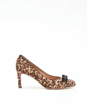 Salvatore Ferragamo Cheetah Print Pony Hair Pumps - 9