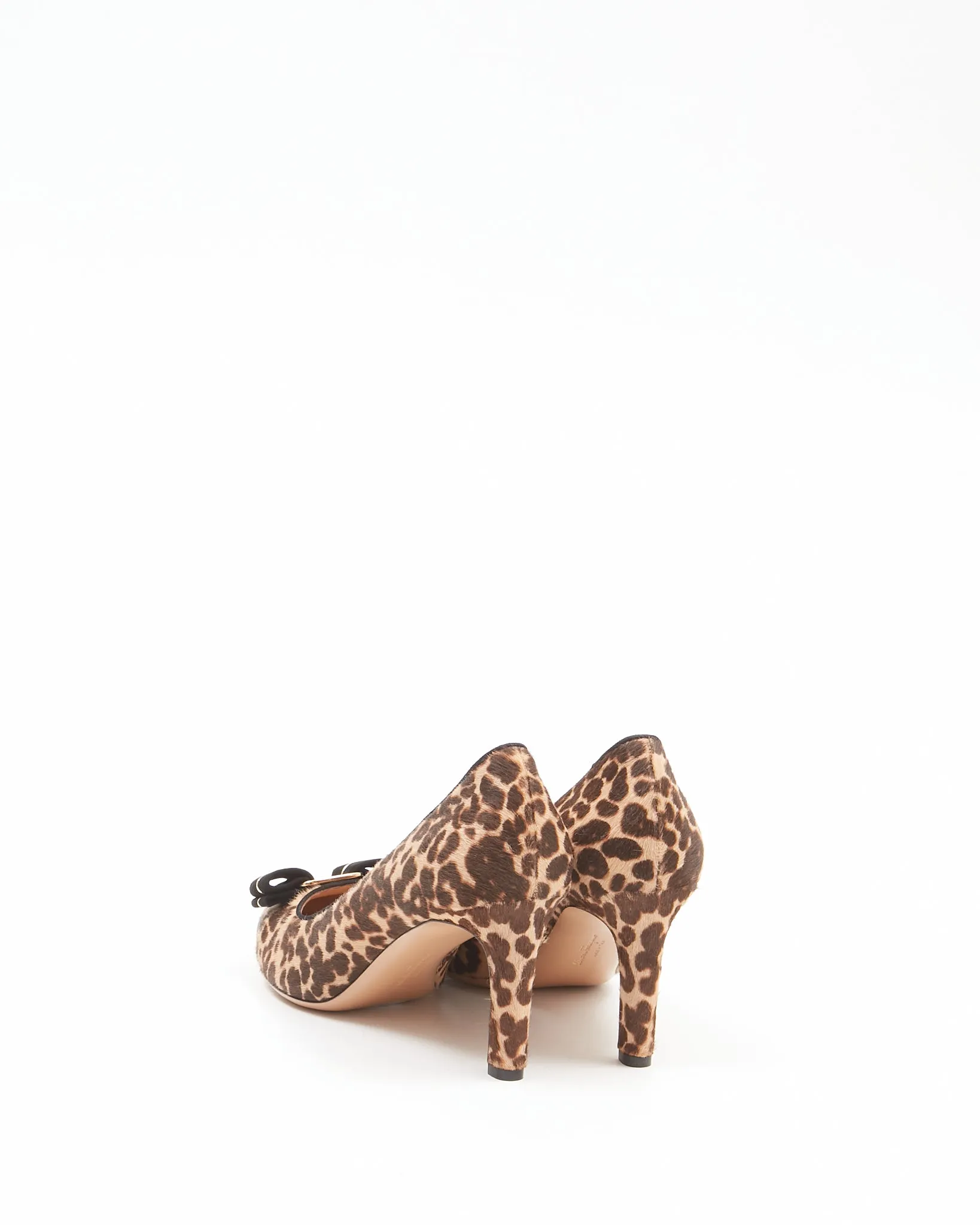 Salvatore Ferragamo Cheetah Print Pony Hair Pumps - 9