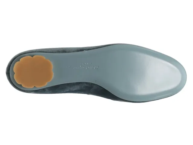SALVATORE FERRAGAMO Sarno Women's 725068 Steel Blue Flats Size 5 D MSRP $695